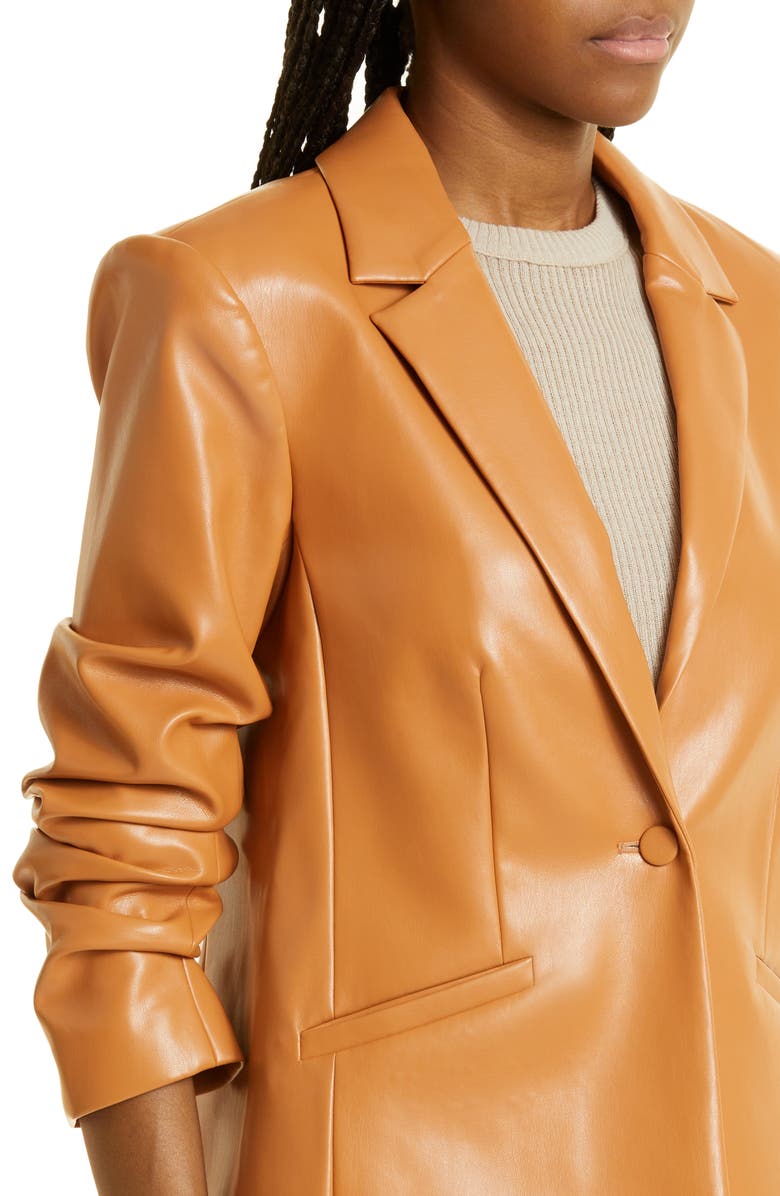 Cinq à Sept Kylie Faux Leather Blazer, Alternate, color, 