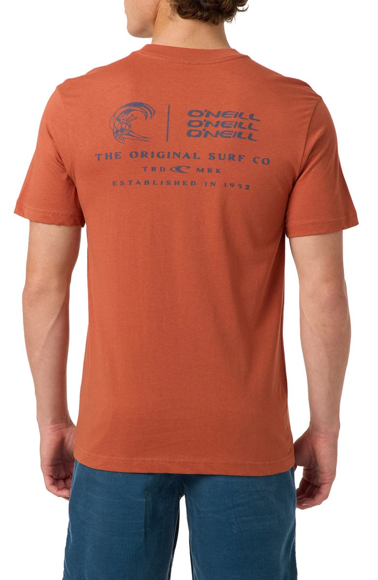 O'Neill Classic Fit Offset Graphic T-Shirt, Alternate, color, Chutney