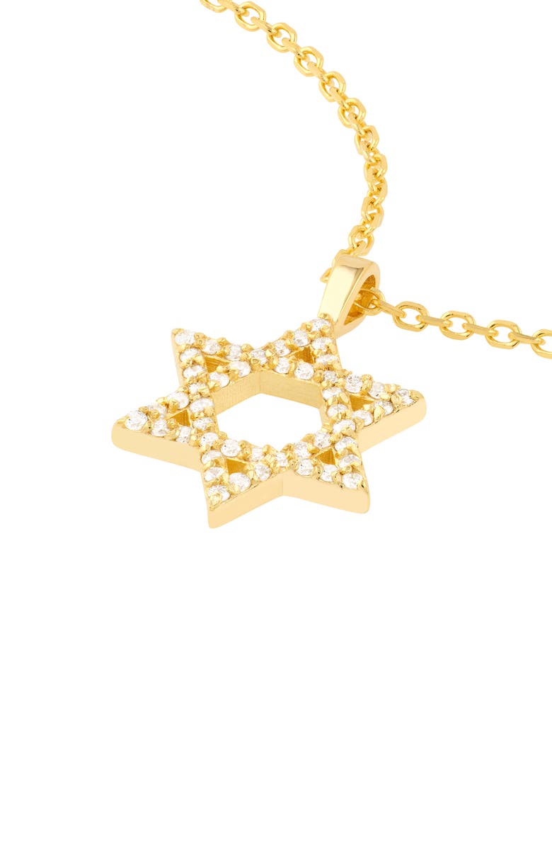 HAWLEY ST 14K Yellow Gold Diamond Star of David Pendant Necklace, Alternate, color,
