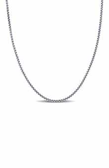 Round Box Link Chain Necklace, 1.60mm