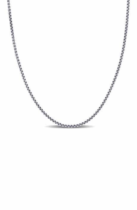 DELMAR Round Box Link Chain Necklace, 1.60mm
