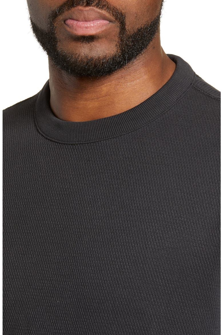 Waffle Knit Thermal Crewneck Shirt, Alternate, color, NAVY