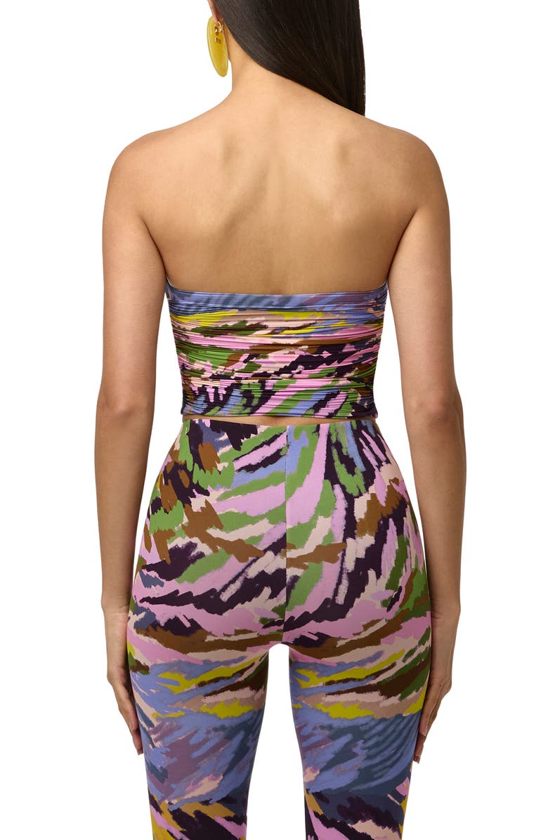 Naked Wardrobe Printed Crop Tube Top, Alternate, color, Brush Storm