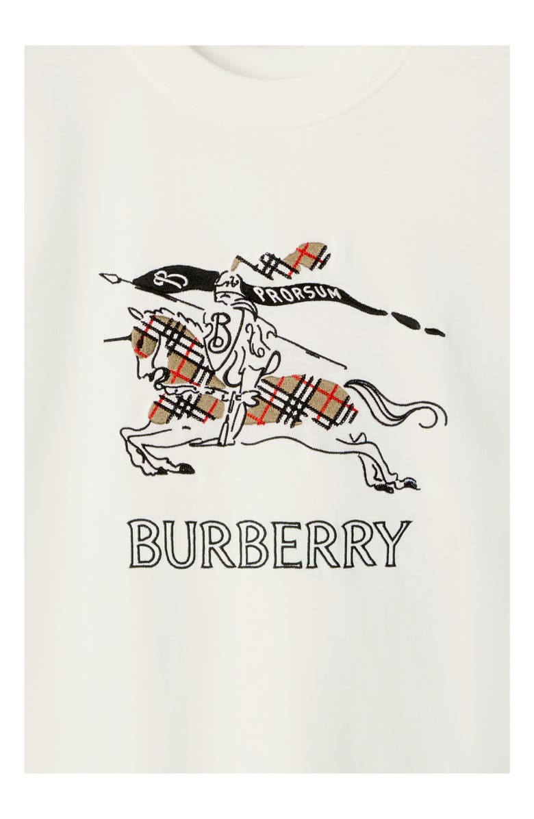 Burberry EKD Sketch Cotton T-shirt, Alternate, color, Chalk White
