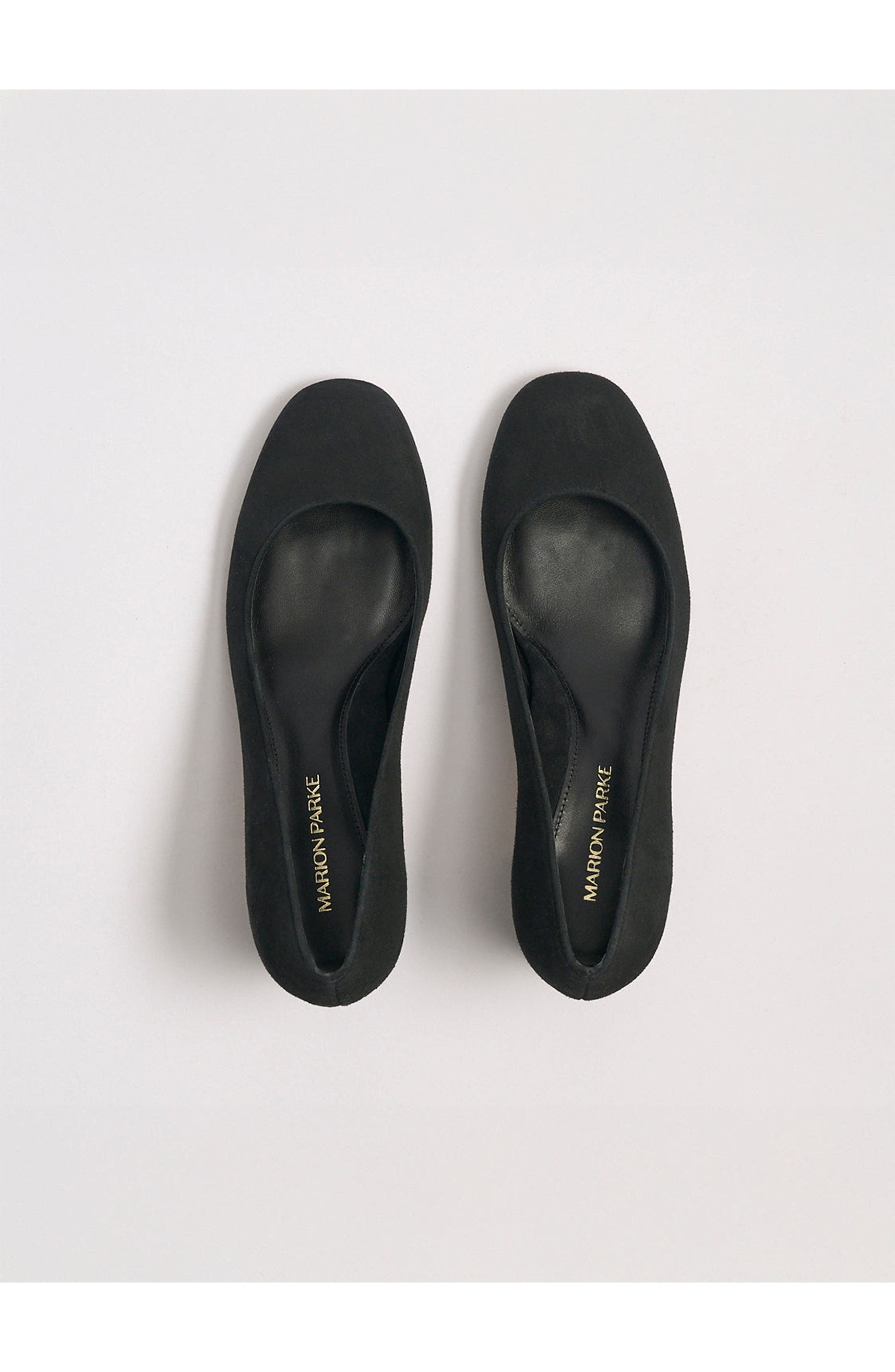 MARION PARKE Block Heel Pump 60 Suede, Alternate, color, Black