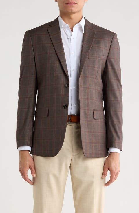Slim Fit Plaid Blazer (Regular, Short & Long)