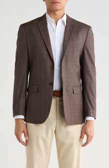 Gino Vitale Slim Fit Plaid Blazer