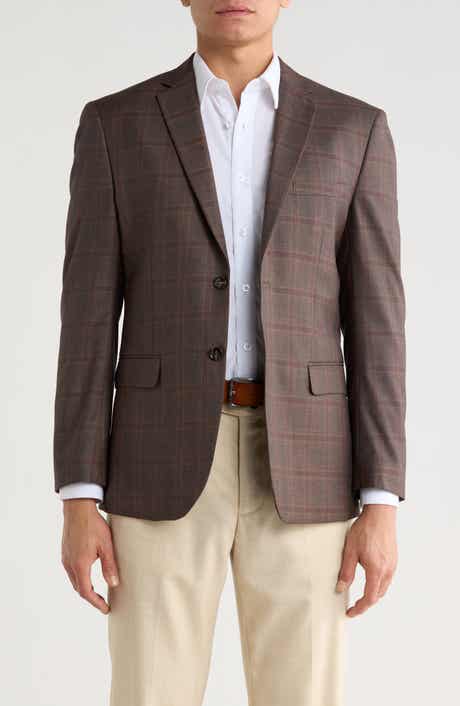 Gino Vitale Slim Fit Plaid Blazer