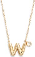 Chelsea28 Goldtone Initial Pendant Necklace