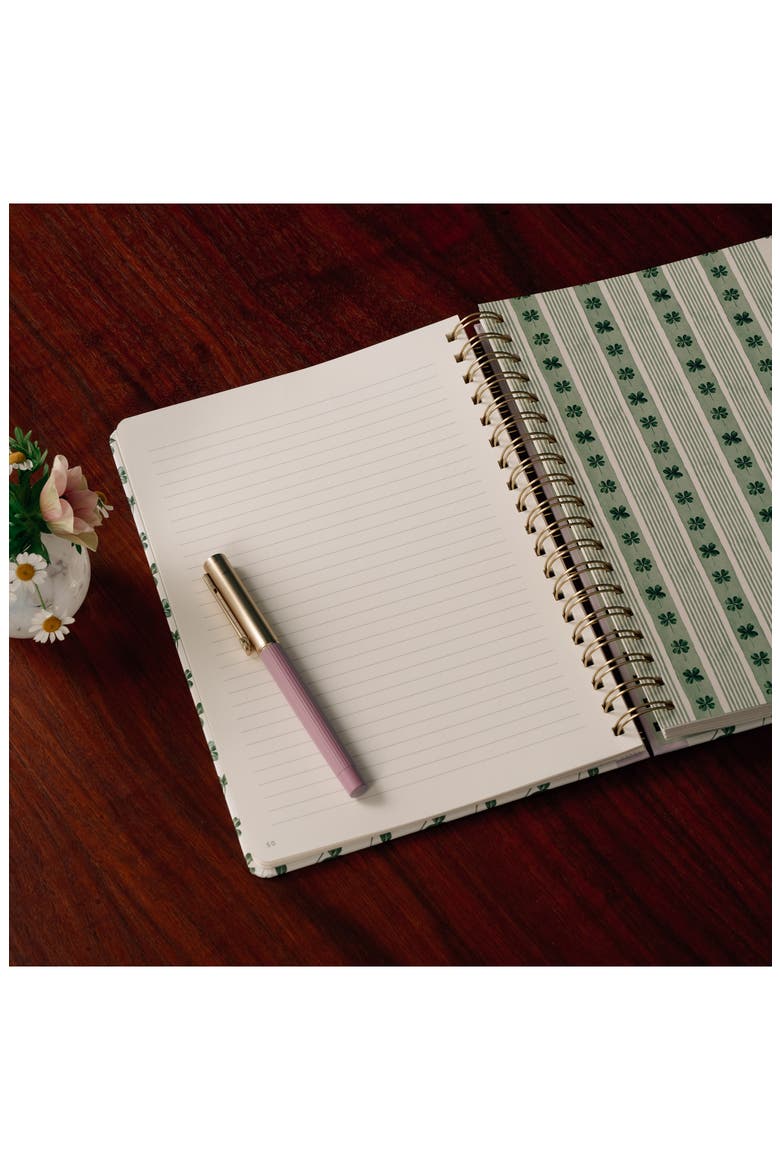 Clover Vine Ruled Spiral B5 Notebook, Alternate, color, NO COLOR