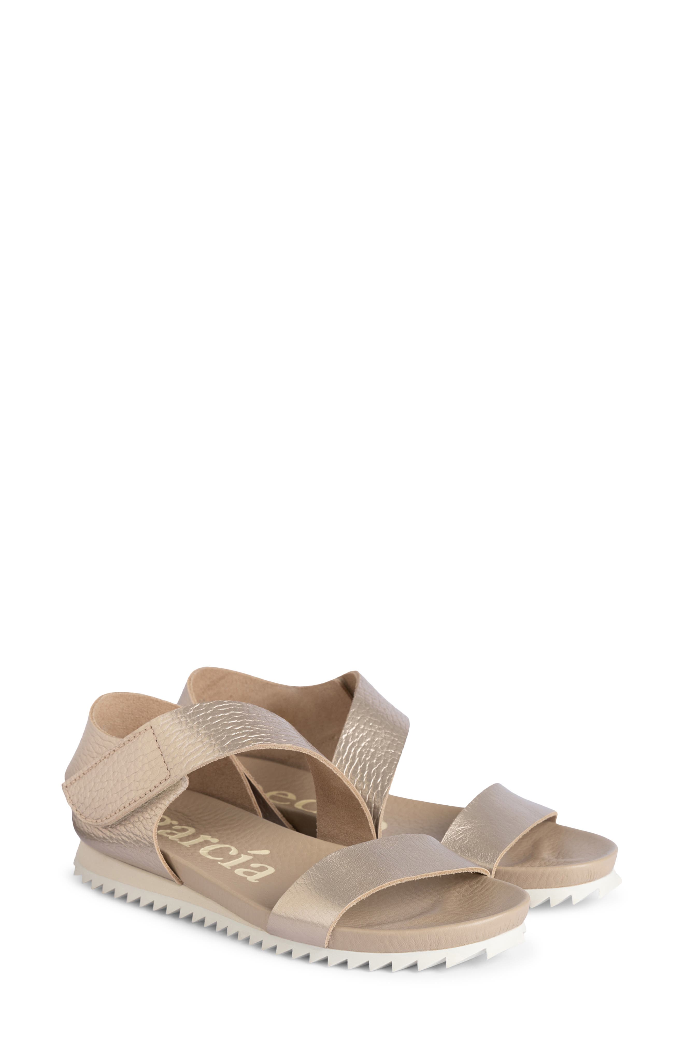 Pedro Garcia Jedda Leather Sandal, Main, color, Sirocco Cervo Lame
