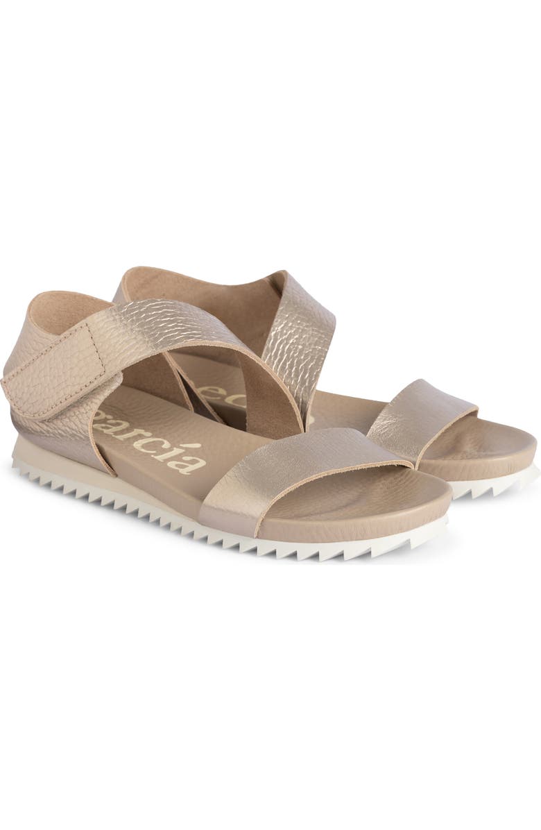 Pedro Garcia Jedda Leather Sandal, Main, color, Sirocco Cervo Lame