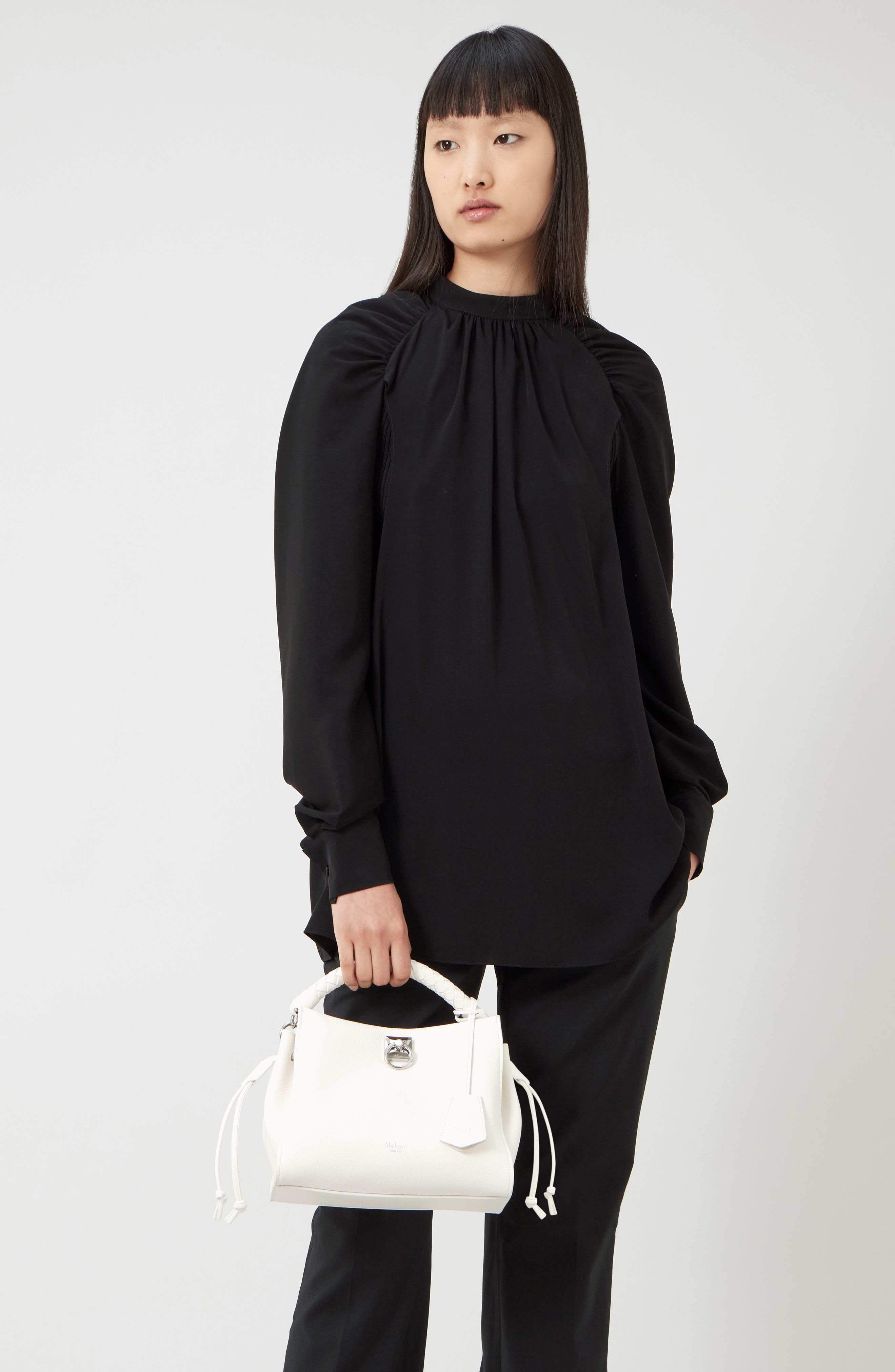 Mulberry Small Iris Heavy Grain Leather Hobo, Alternate, color, 