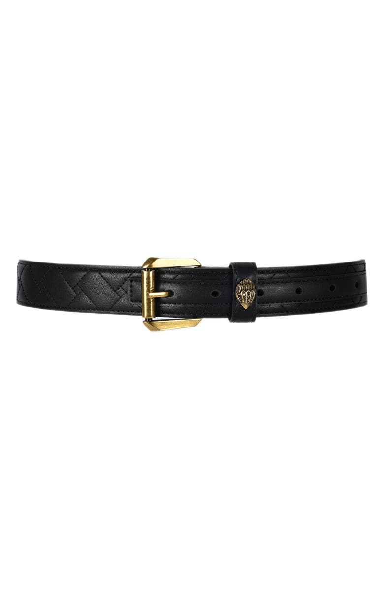 Kurt Geiger London Quilted Leather Belt, Main, color, 