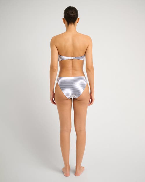 Onia Towel Terry Sailor Stripe Lily Bikini Bottom In Blue