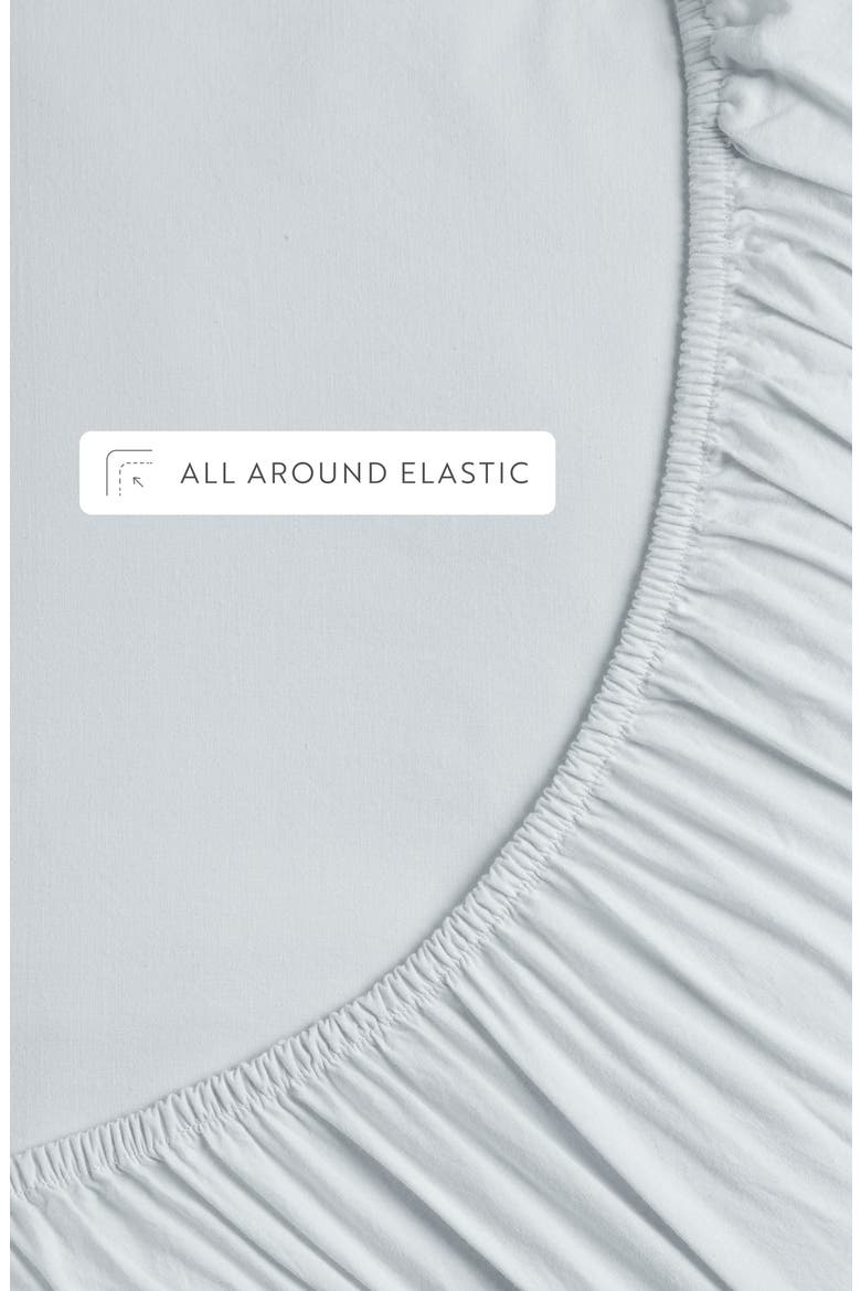 Solid Cotton Percale Sheet Set, Alternate, color, BLUE MIST