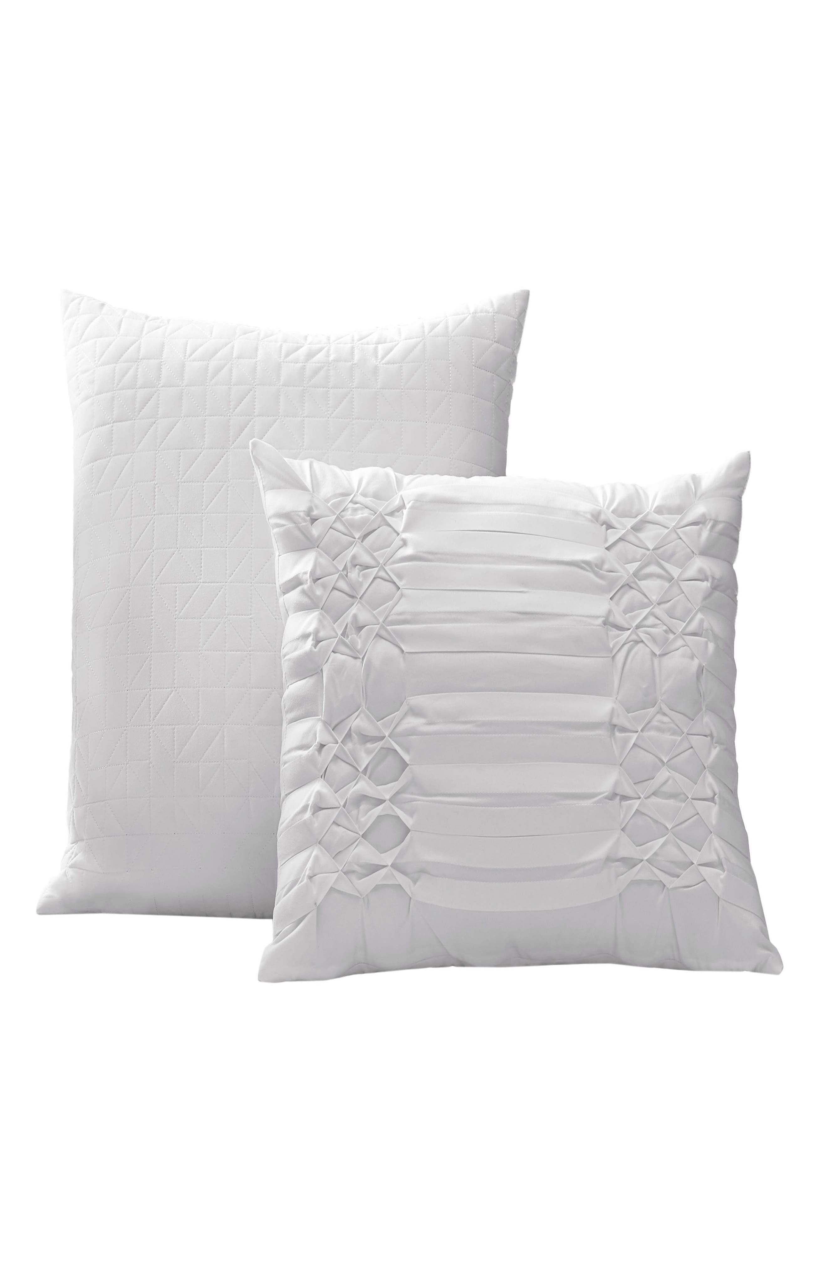 CITY SCENE Triple Diamond Pleated Microfiber Accent Pillow