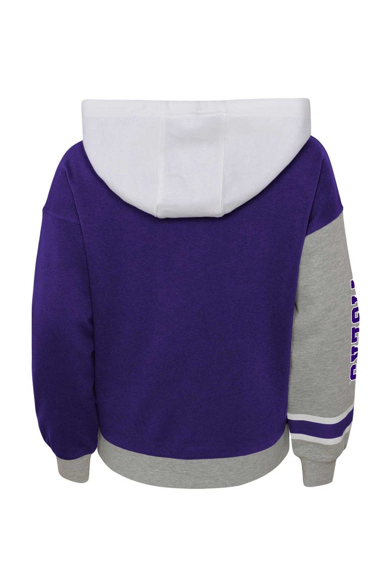 Girls Youth Purple LSU Tigers True Fan Soft Fleece Pullover Hoodie, Alternate, color, Purple