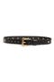 Flat Stud Keeper Leather Belt