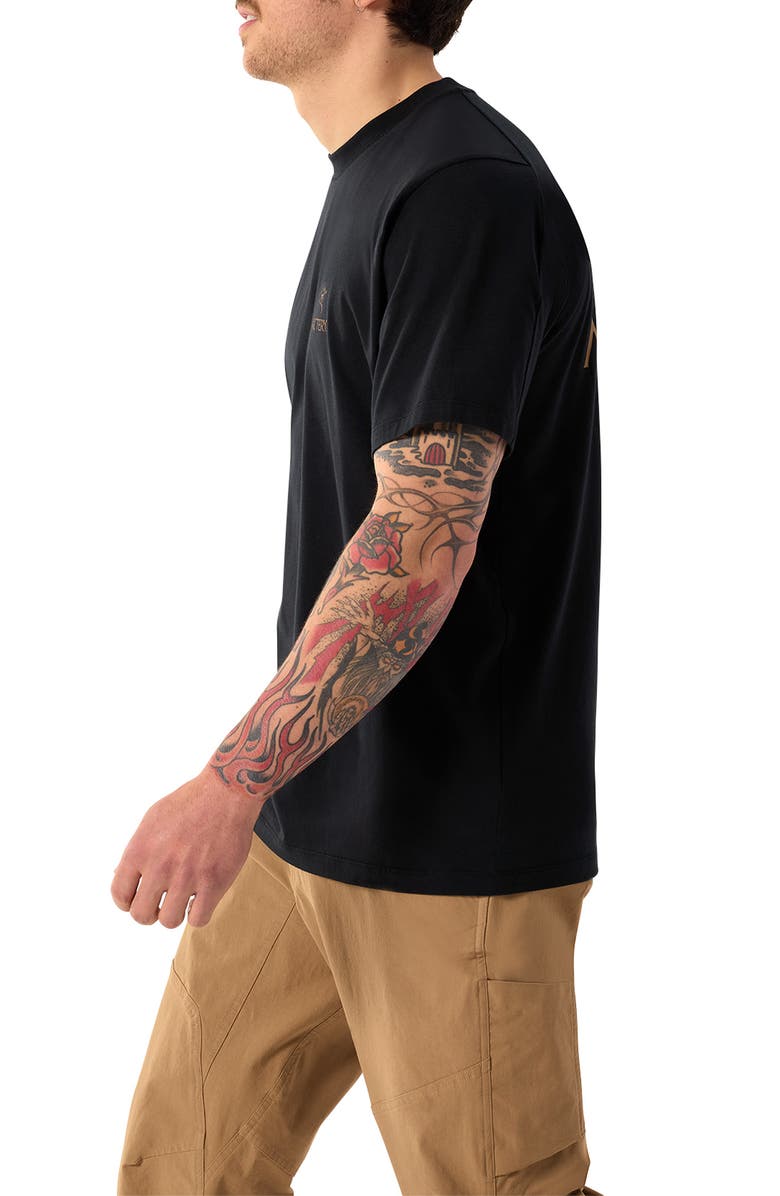 Arc'teryx Kragg Bird Worm Cotton Graphic T-Shirt, Alternate, color, 24K Black