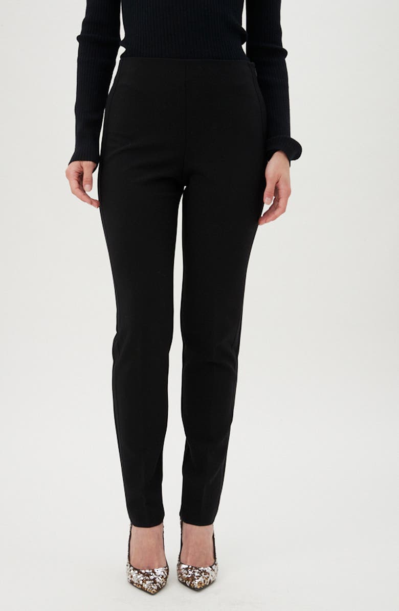 Trina Turk Furusato Straight Leg Pants, Main, color, Black