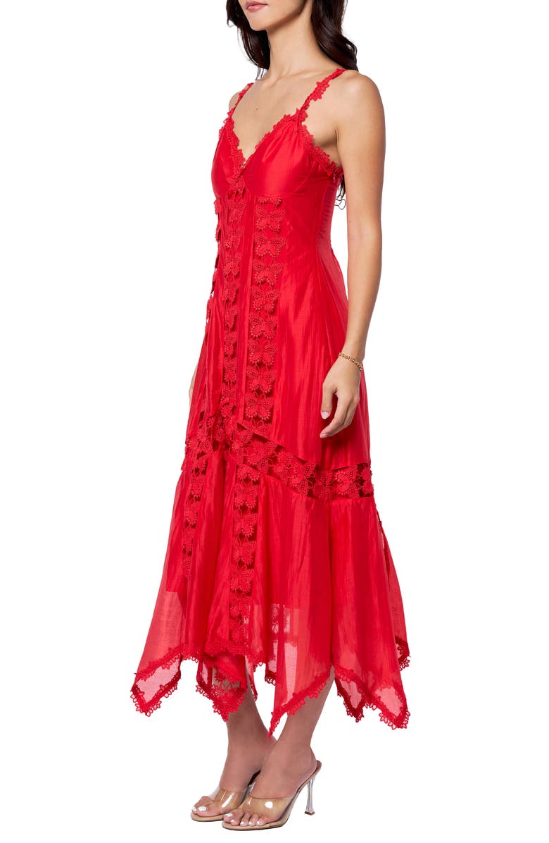 CIEBON Cusia Embroidered Sleeveless Maxi Dres, Alternate, color, Red