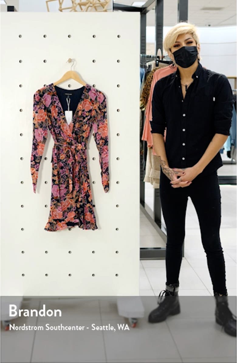 Larissa Long Sleeve Ruched Wrap Dress, sales video thumbnail