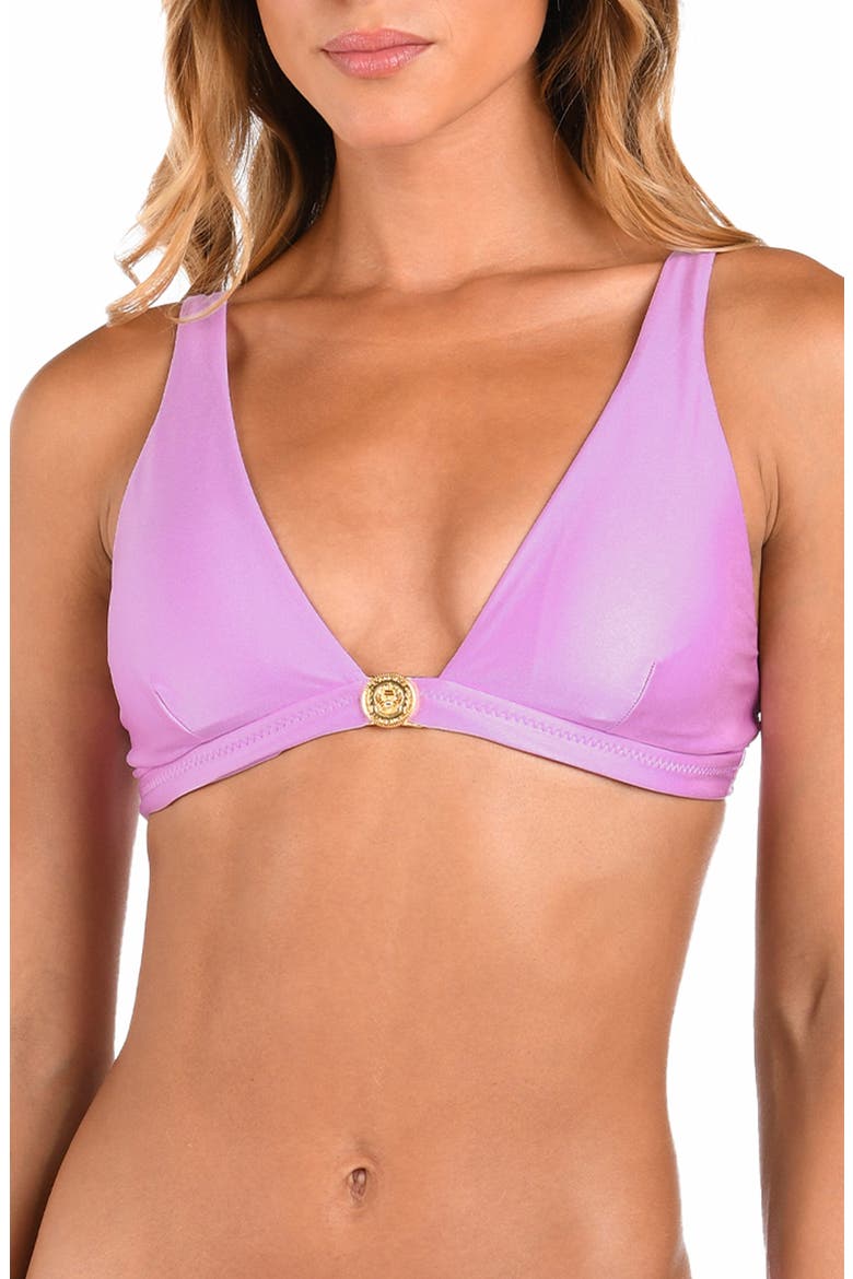 Lexie Metallic Bikini Top, Main, color, LIGHT VIOLET