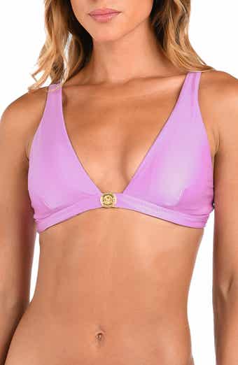 L'AGENCE Lexie Metallic Bikini Top