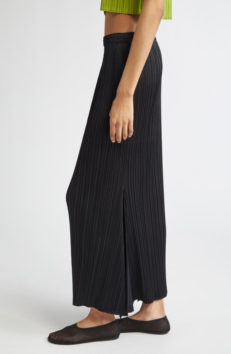 Pleats Please Issey Miyake Ole Pleated A-Line Skirt, Alternate, color, Black