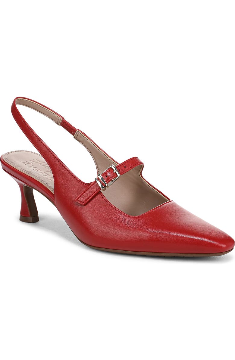Naturalizer Gemini Slingback Mary Jane Kitten Heel Pump, Main, color, Red