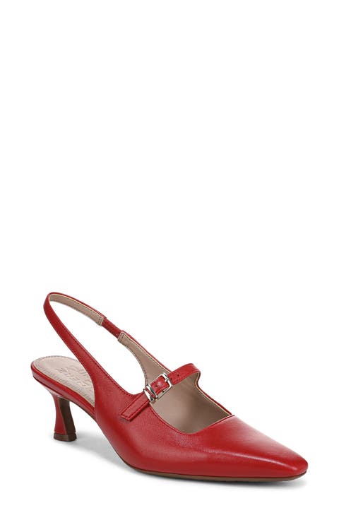 Gemini Slingback Mary Jane Kitten Heel Pump (Women)