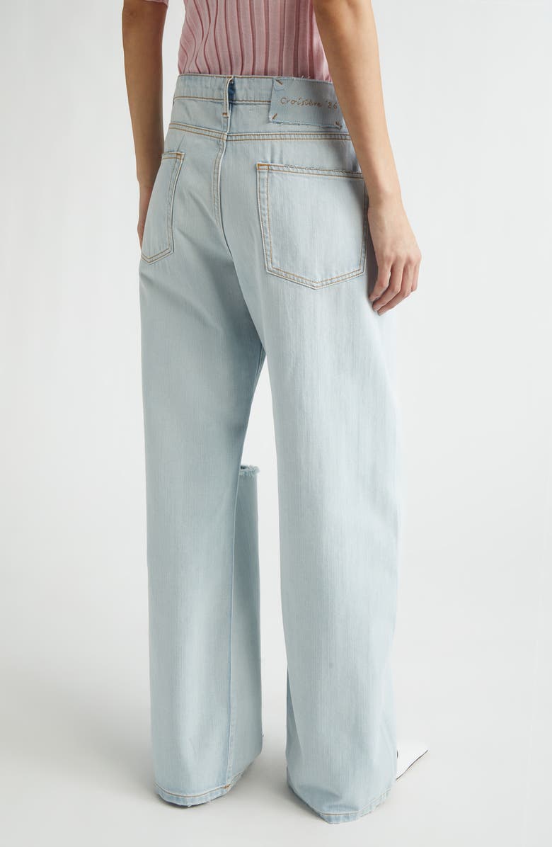 NACKIYÈ Uptown Ripped Straight Leg Jeans, Alternate, color, Dusty Blue