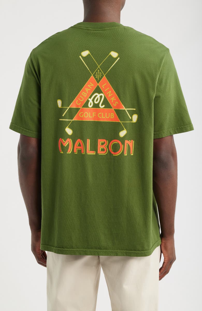 MALBON Bermuda Trinity Cotton Graphic T-Shirt, Alternate, color, Chive