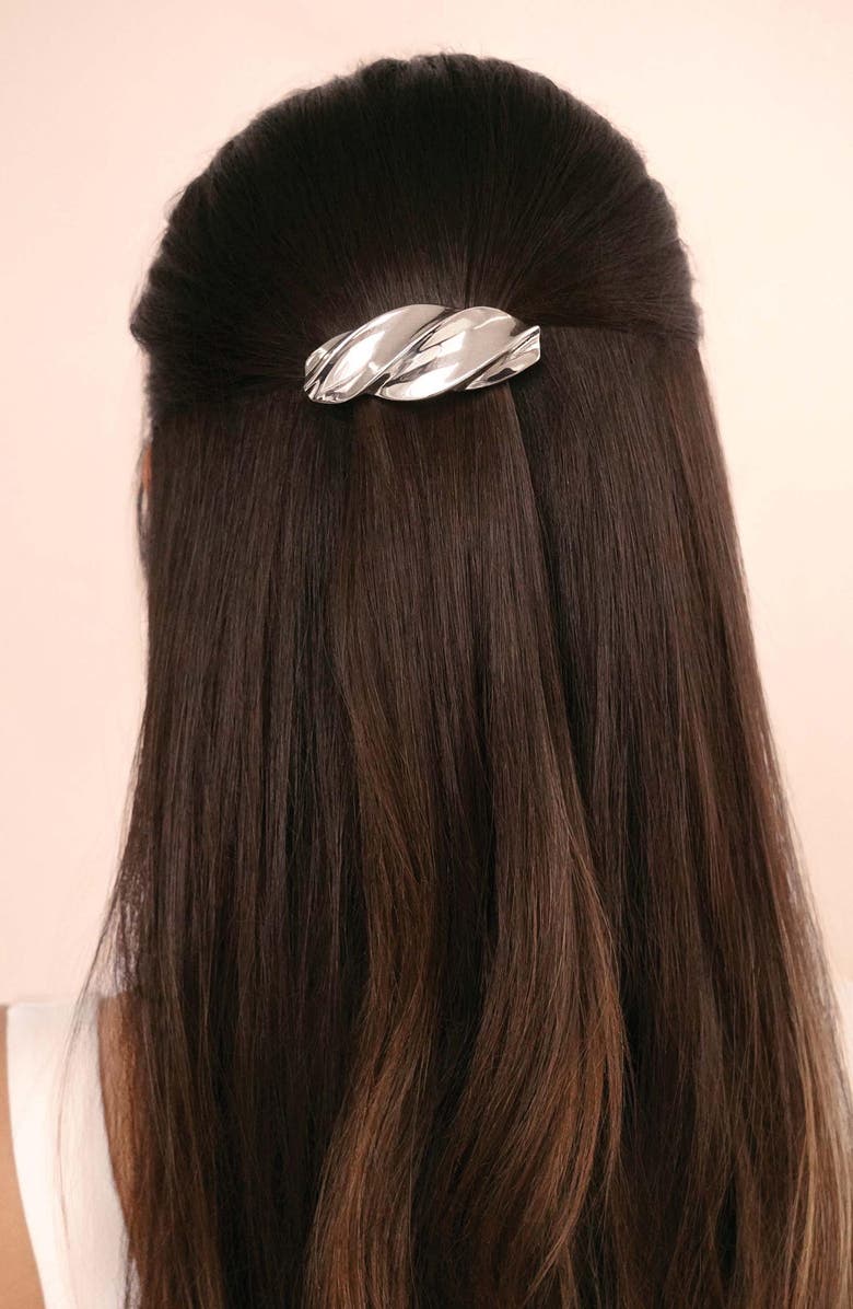 Ettika Golden Twist Barrette, Alternate, color, Gold