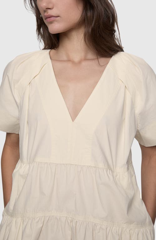 Rebecca Minkoff Vera Tiered Mini Dress In Chalk