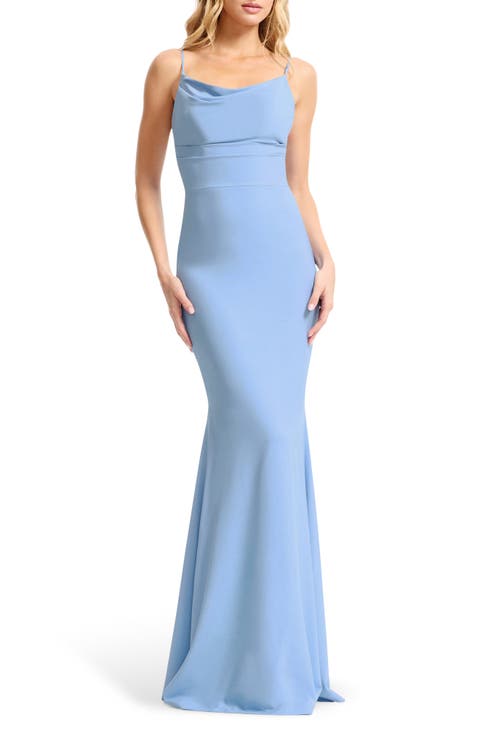 Eliana Cowl Neck Mermaid Gown
