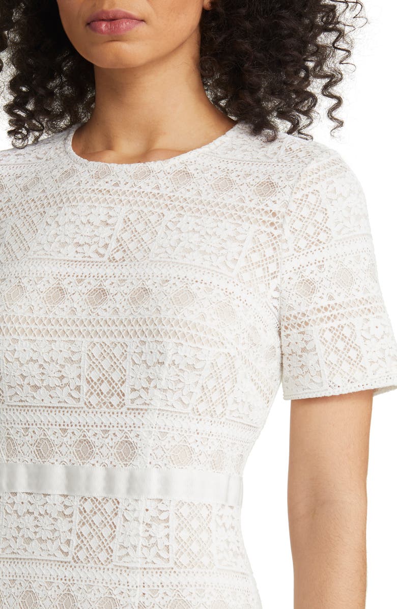 Rachel Parcell Stripe Lace Midi Dress, Alternate, color,