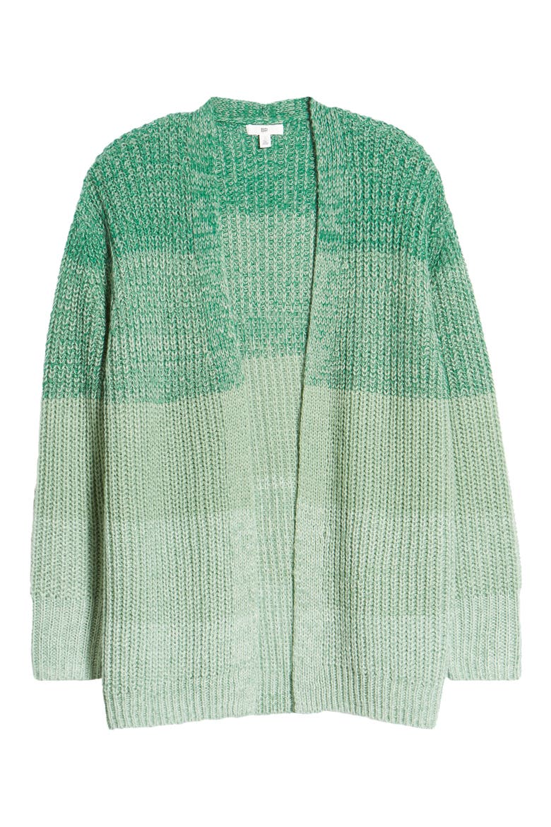 Ombré Cardigan, Alternate, color, GREEN LAKE OMBRE