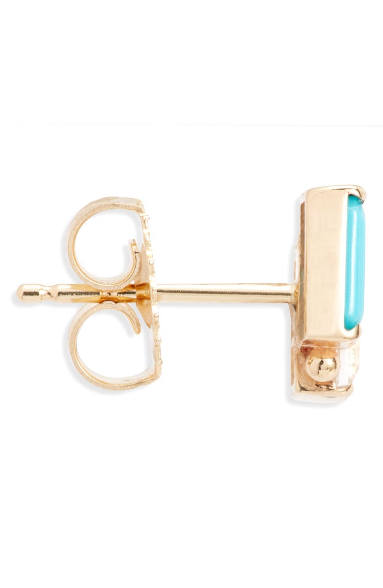 Anzie Cléo Deux Carré Stud Earrings, Alternate, color, Turquoise