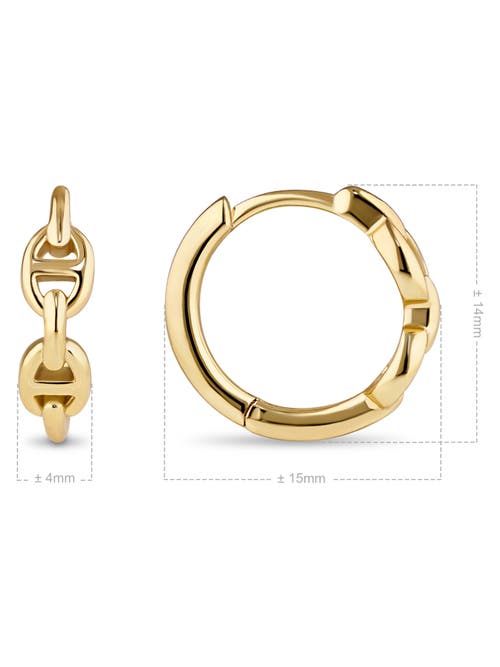 Devata Mariner Anchor Hoop Earrings In Gold