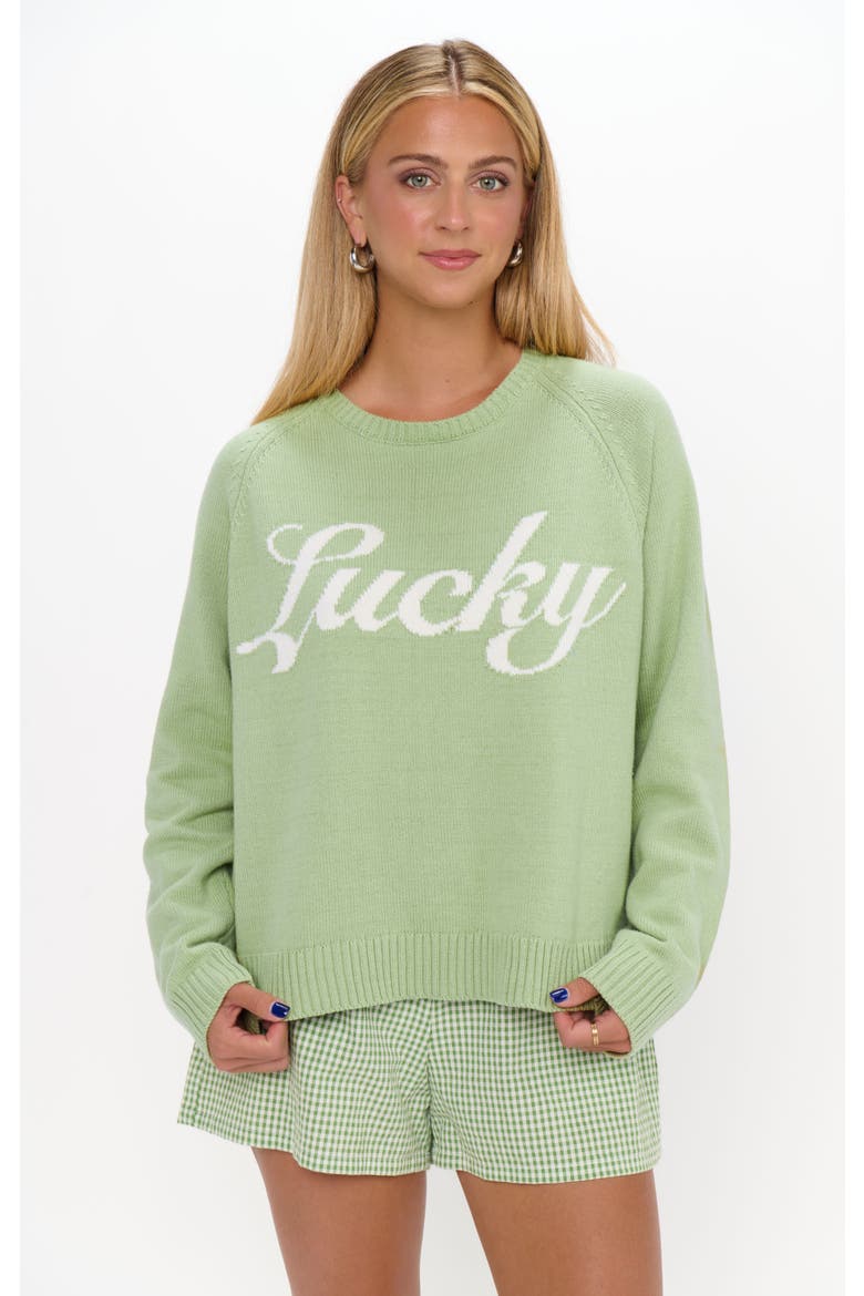 Off Duty Sweater, Main, color, Lucky Graphic Knit