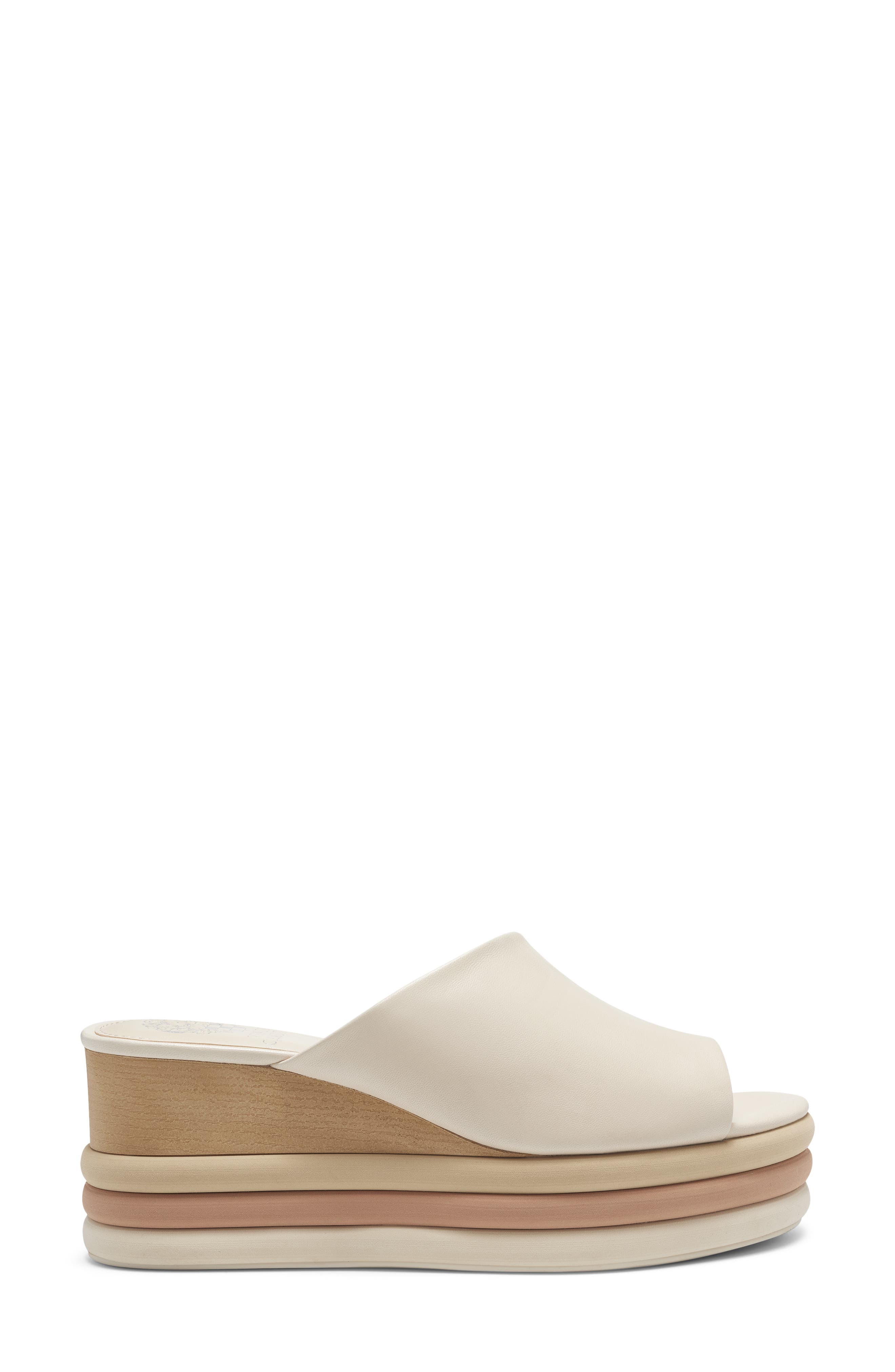 Pendrea Platform Wedge Sandal, Alternate, color, BONE