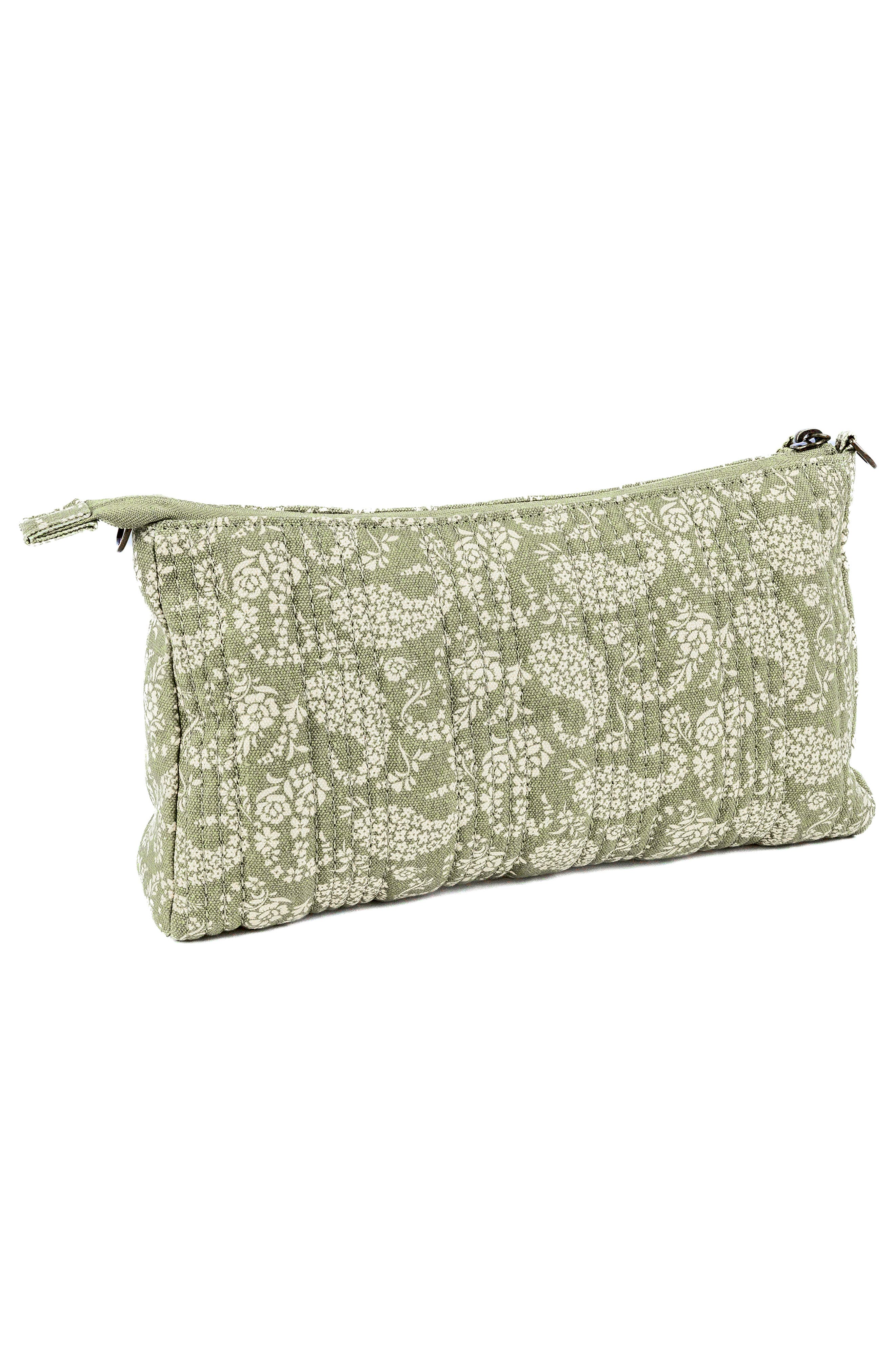 JuJuBe x Sazan Set of 3 Cotton Canvas Pouches, Alternate, color, Paisley Floral