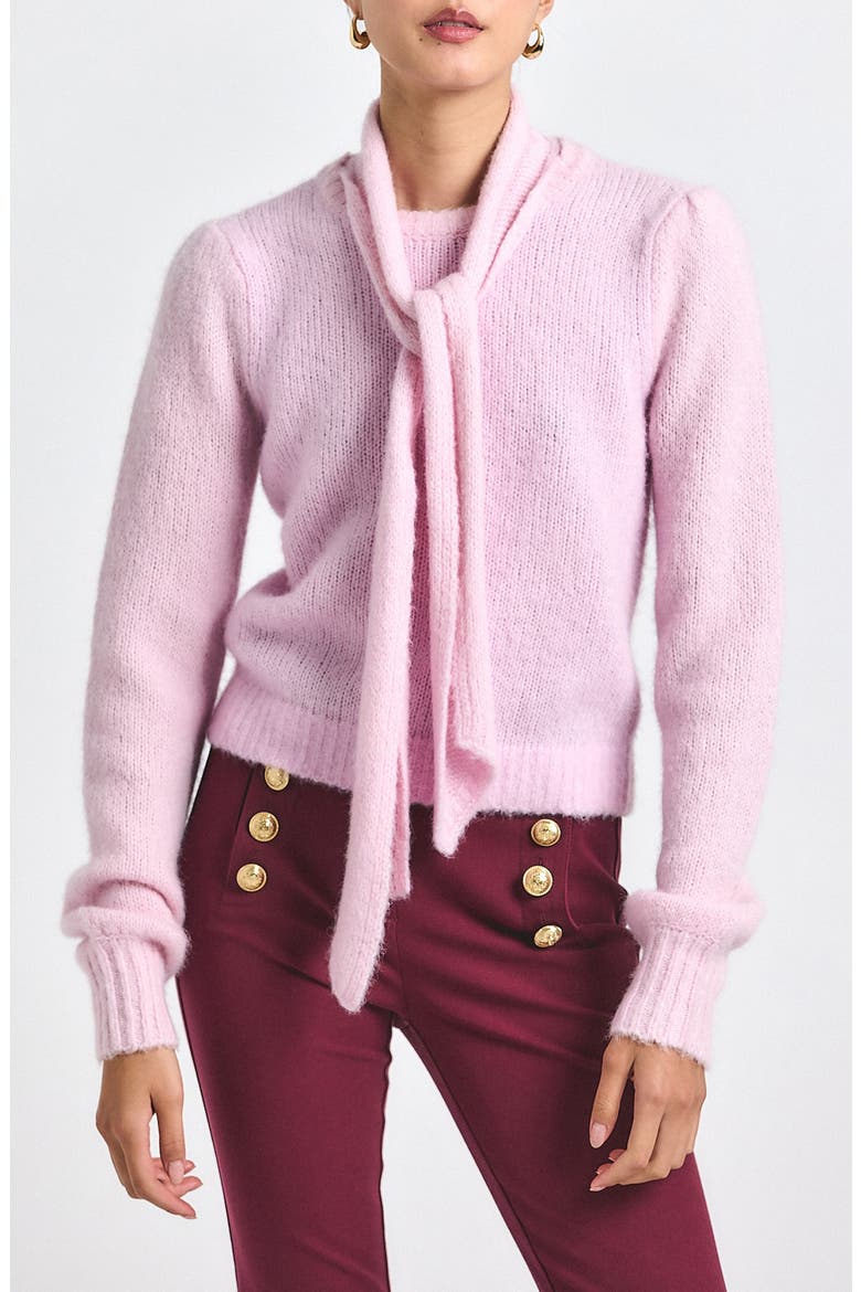 Leilani Crewneck Sweater & Scarf Set, Main, color, SLIPPER PINK