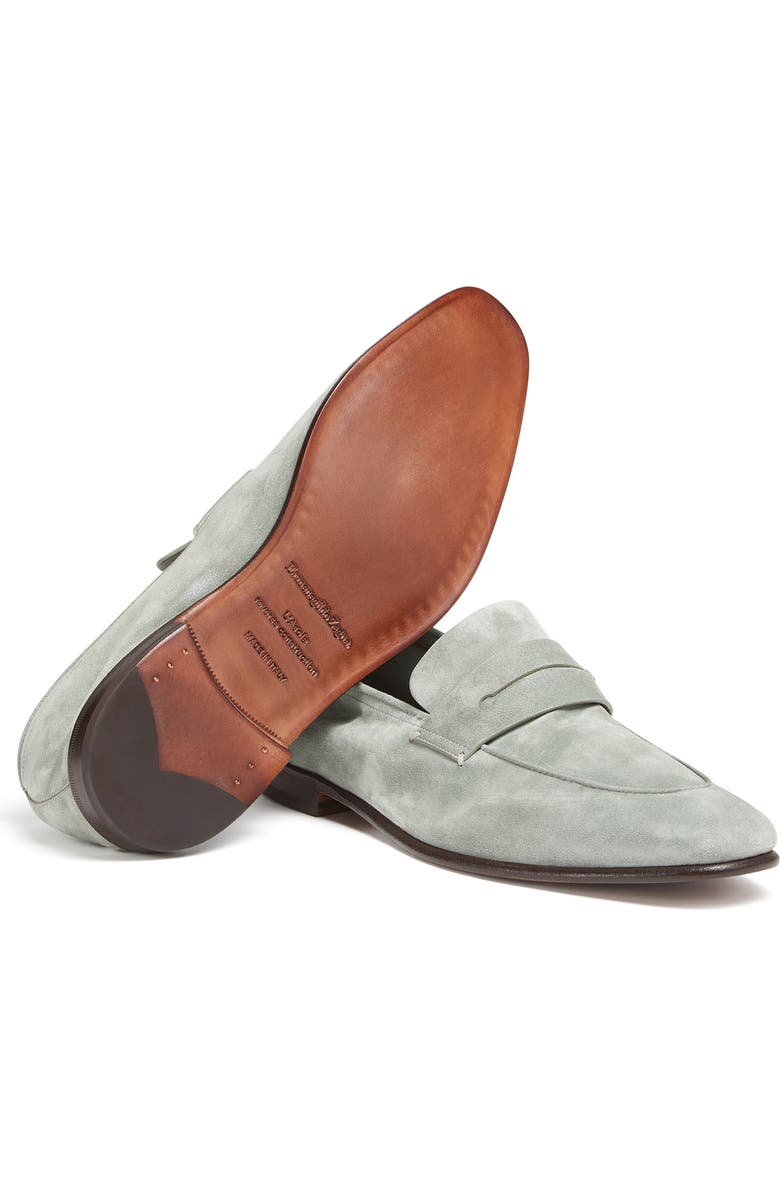 ZEGNA L'Asola Suede Penny Loafer, Alternate, color,