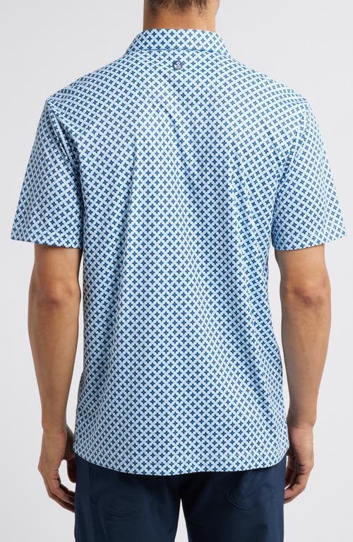 Swannies Rae Medallion Print Golf Polo In Sky