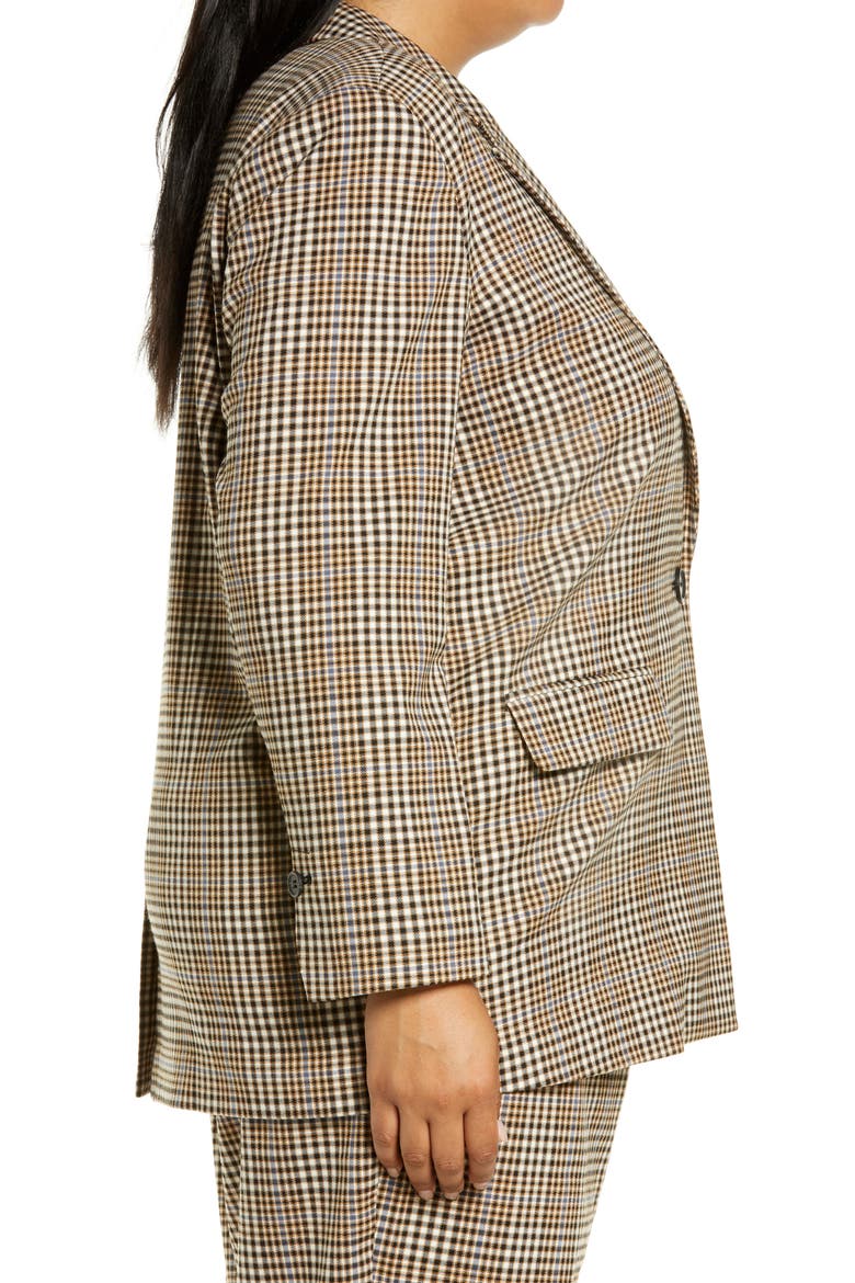 Easy Plaid Blazer, Alternate, color, TAN- IVORY BETHANY PLAID