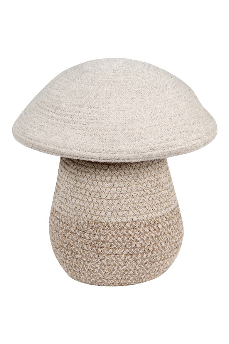 Mushroom Basket, Alternate, color, NATURAL LINEN SOIL BROWN