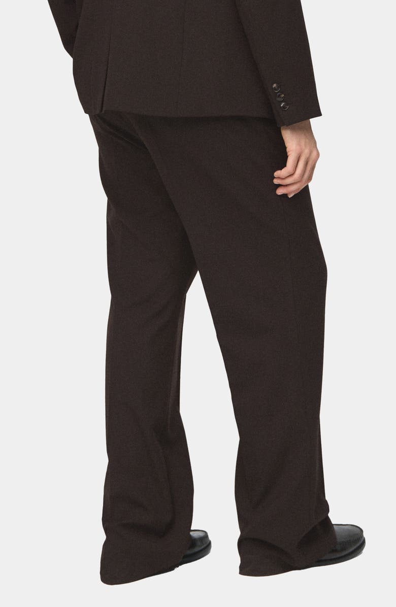 MANGO Straight Leg Pants, Alternate, color, Chocolate